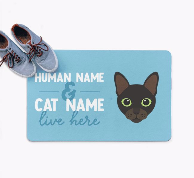 Human & Cat Name: Personalized {breedFullName} Doormat